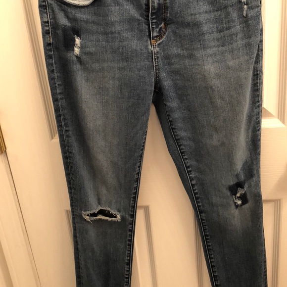 LOFT Modern Skinny Distressed Jeans - Picture 3 of 5